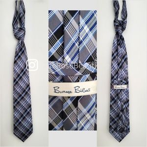 BURMA BIBAS Blue striped tie